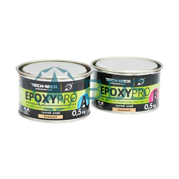 Клей эпоксидный Клей эпоксидный EpoxyPro (бежевый/густой) 0,5+0,5кг Tech-Nick