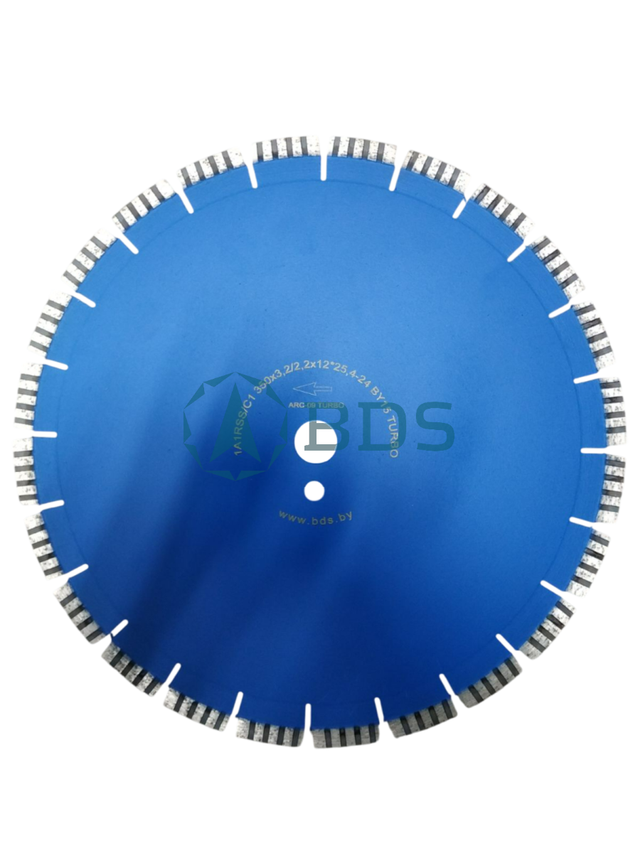 Алмазный диск по железобетону 350 мм BY-15 TURBO