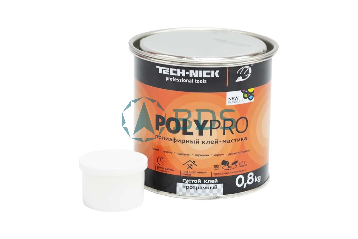 Клей полиэфирный густой Клей полиэфирный PolyPro (медовый/густой) 0,8кг Tech-Nick