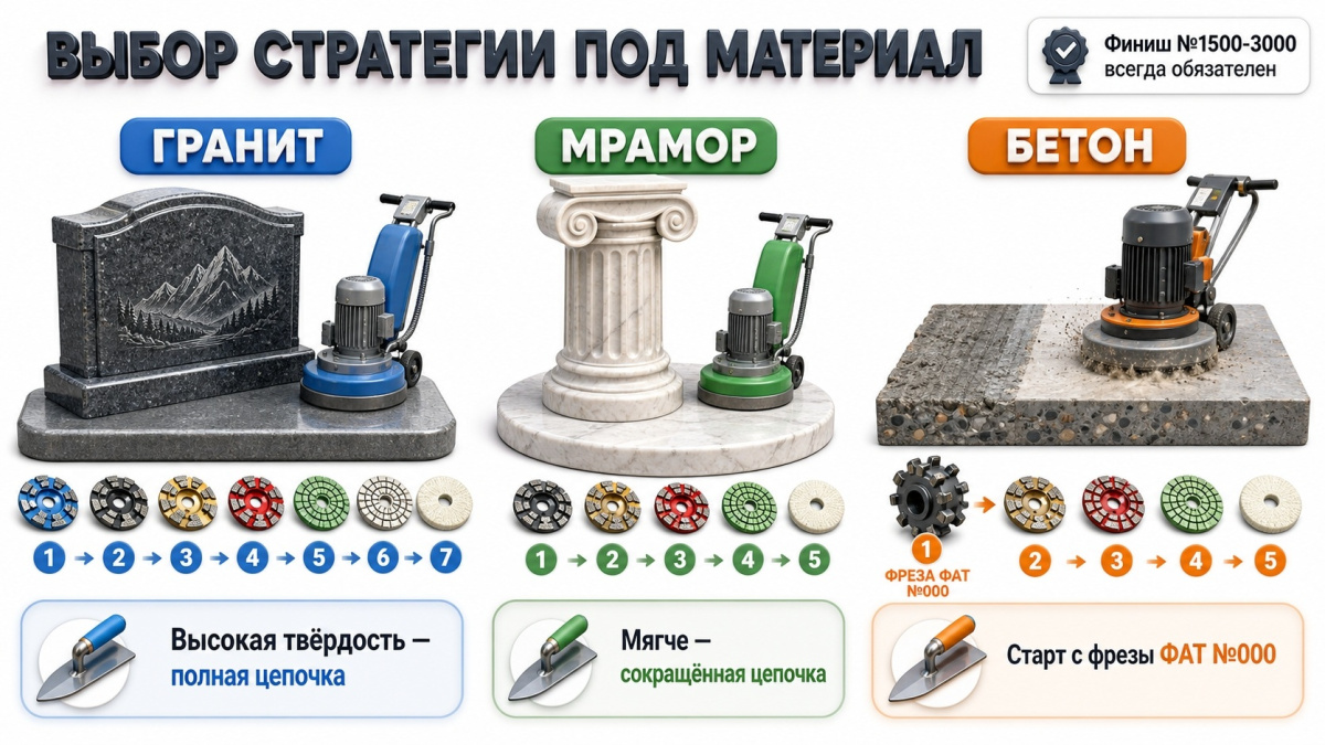 Выбор стратегии под материал
